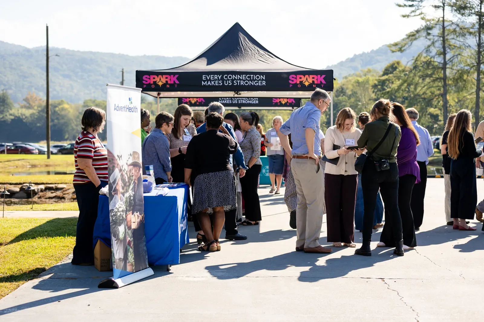 The SparkPoint tent at Deerwoode Reserve.